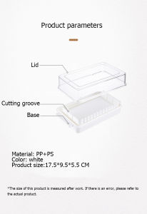 DAILYGO Butter Cutting Storage Box Transparent Bread Butter Cutting with Dust-Proof Cover