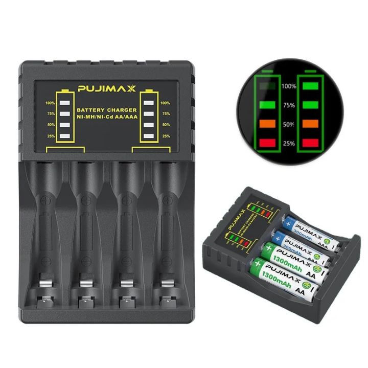 PUJIMAX เครื่องชาร์จถ่าน AA/AAA ดู%ได้ แถมสายชาร์จให้ | Lazada.co.th