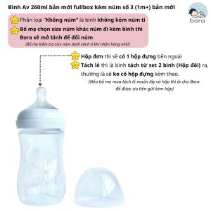 Bình sữa Av Natural 125ml 260ml 330ml phiên bản 2021