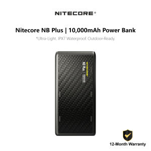 [NEW] Nitecore NB Plus 10000mAh Power Bank Ultra-Light Carbon Fiber IPX7 Waterproof Fast Charging Outdoor Travel Type-C