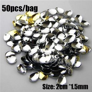 MILDPETAL 50pcs Âm trầm Sequin Rung động VIB Lure Con quay thu hút câu cá Thìa loại Lưỡi dao