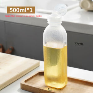 500ml Kitchen Plastic Oil Spray Bottle Condiment Squeeze Bottles Leak-Proof Sauce Dispenser Bottle