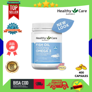 [ ORIGINAL ] Healthy Care Australia Fish Oil 1000mg Omega 3 Isi 400 Capsules Kapsul - Suplemen Minyak Ikan Omega 3 Untuk Dewasa Healthy Care Fish Oil Soft Gel Original 400 Capsul Menjaga Kesehatan Jantung Tidak Berbau Minyak Ikan 1000 mg Import Australia