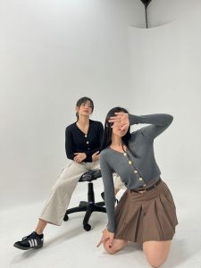 ELLEANO | Helen Top - Cardigan Outer Knit Petite Size - Atasan Knit Wanita - Petite