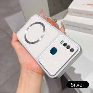 Casing for VIVO 1901 1902 1903 1904 1906 1940 Y11 Y12 Matte leather case with charging magnetic ring anti drop and shockproof phone case
