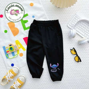 Quần dài cotton da cá NATUCO dày mềm mịn mặc thu đông cho bé trai bé gái từ 11-21kg Q-001