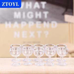 [COD] ZTOYL 10pcs 1/12 dollhouse Miniature Red Wine CUP Wine KITCHEN Decor Toy