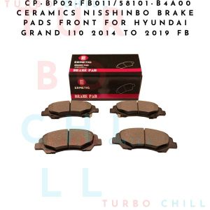 CP-BP02-FB011/58101-B4A00 Ceramics Nisshinbo Brake Pads FRONT for Hyundai Grand i10 2014 to 2019 FB