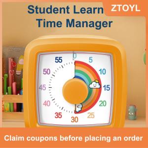【ZTOYL】 Trường trực quan hẹn giờ trẻ em trực quan hẹn giờ với ánh sáng ban đêm phụ kiện nhà bếp dừng đồng hồ kỹ thuật số Đồng hồ bấm giờ