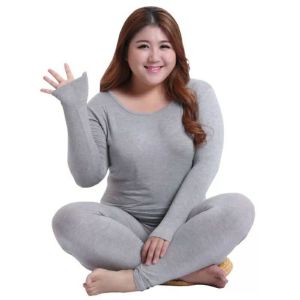 SG(Ready Stock)Womens Plus Size Thermal Underwear Set 4XL 5XL Seamless Autumn and Winter Thermal Set