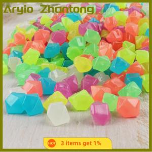 Aryio 50PCS Outdoor Luminous Stones Glow In Dark Garden Pebbles Fish Tank Decoration