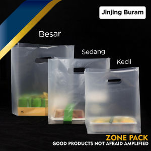 Plastik Jinjing Kotak Bento | Kantong Plastik Donat Doff | Kresek Donat Brownies Box |Tas HD Buram Box Nasi