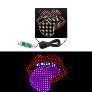 MANNYI Dynamic Car LED Decorative Lights Self-adhesive Creative Auto Display Lights Playful Warning Light Lip Tongue Car Light Car Supplies
