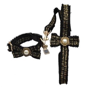 ER52858 Lightweight Cat Harness and Leash Set Soft Adjustable Dog Strap Collar Cat Neck Decoration Cute Pet Neck Loop Kitten