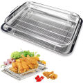 Peniris Minyak Keranjang Saringan Stainless Steel Peniris Minyak Gorengan Ukuran 32 x 24 x 5 CM. 