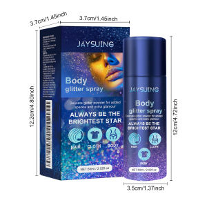 Jaysuing Glitter Spray – Party Atmosphere Brightening & Highlighting Spray for Body Hair & Face
