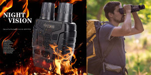 BekinTek 4K Night Vision Binoculars Optics Telescope Digital  NVG Goggles Full Dark Observing   8x Zoom 2.31 Inches HD Screen 4K Video Recording 36M Photo 4 Color Effect Support 32G TF Card for Wildlife Security Farm