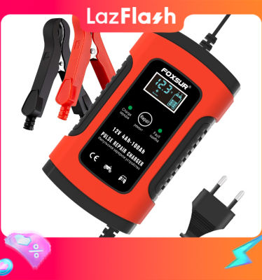 Sạc bình ắc quy ô tô xe máy 12V 100AH FOXSUR HÀNG CHÍNH HÃNG có chức năng khử sun phát phục hồi ắc quy