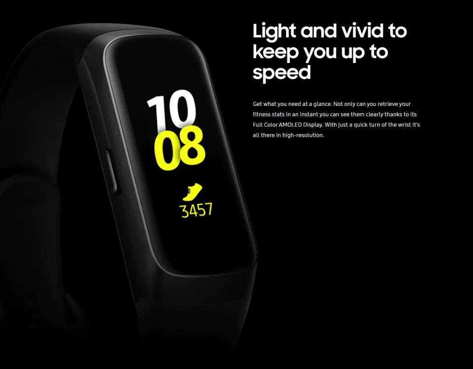 Smartband samsung fit fashion lite negro