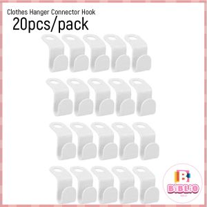 Biblio【Ready in Stock】 20pcs/pack Clothes Hanger Connector Hooks Space Saving Wardrobe Closet Storage Holder Rack