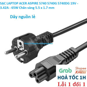 ️[Sạc zin] SẠC LAPTOP ACER ASPIRE 5740 5740G 5740DG 19V - 3.42A - 65W Chân vàng 5.5 x 1.7 mm