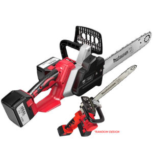 18" Bar Cordless Brushless Chainsaw Motor 2pcs Battery Pack With Fast Landscaping Wood Cutting/ Gardening Kayu Gergaji Eletrik