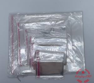 Opp transparent no card head adhesive packaging bag
