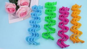 42 Pcs Heatless Waves Hair Curler for Short Medium Hair No Heat Damage Hair Curlers for Long Lasting Natural Waves and Curls Easy To Use Styling Hook Design for Women and Girls (30cm/ 11.8")
