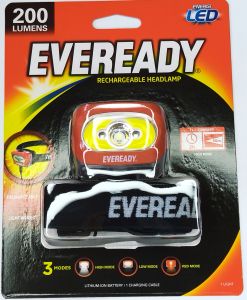 ORIGINAL EVEREADY RECHARGEABLE HEADLAMP 200LUMENS