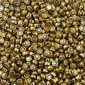 100PCS/Bag 7x4mm Acrylic Smile Beads Flat Round Loose Spacer Beads For Jewelry Making DIY Necklace Bracelet Accessories