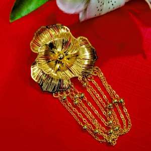 Grosir Perhiasan Bros Pin Bross Dubai Bunga Kendari Model Kekinian Model Yang Modis Dan Elegan Berlapis Emas 24k Gold Terbaru Import Aksesoris