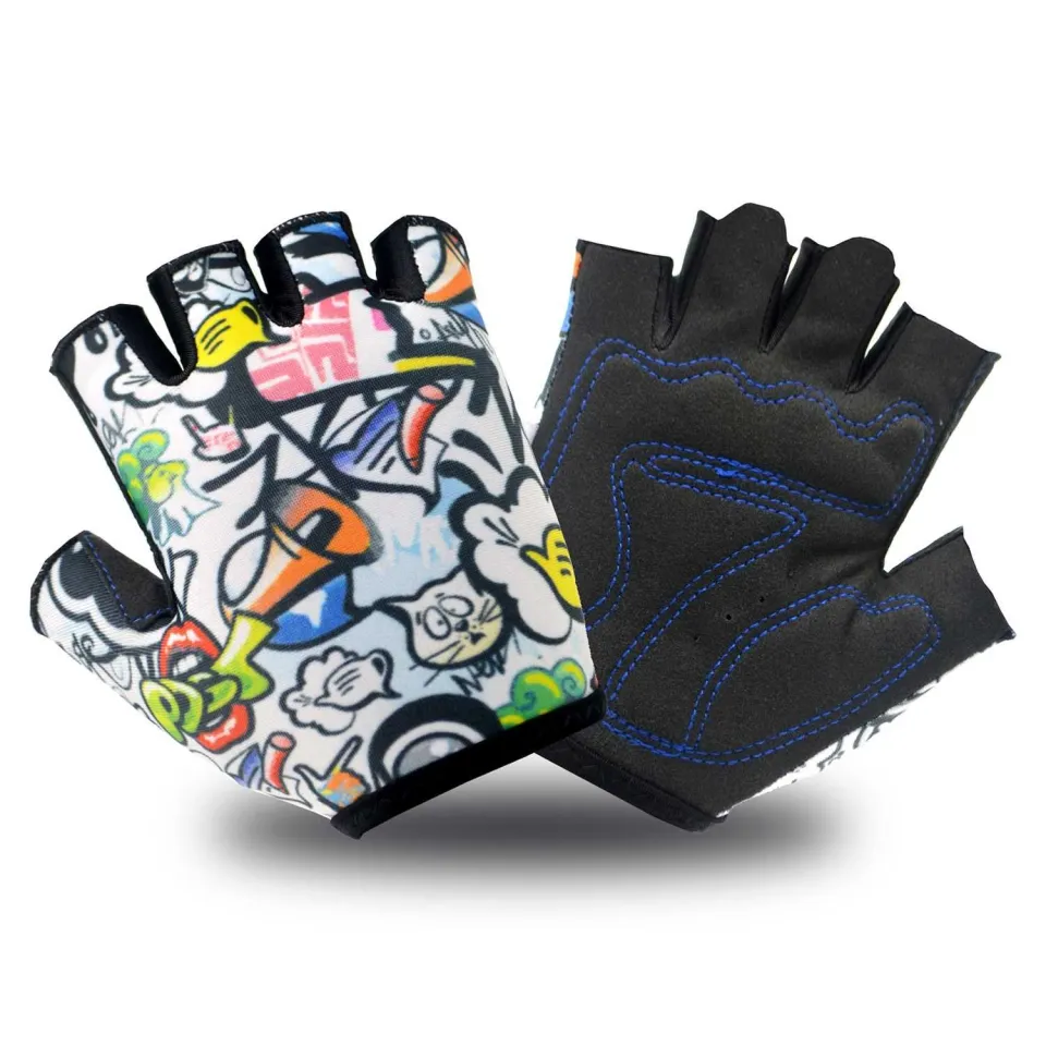 HOT SALE Bicycle Gloves for Kids Boys Girls Half Finger Cycling Skating Gloves S Lazada