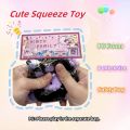 Large Cat Squishy Toys Kawaii Squishies Cat Paw Ultra Soft Squeeze Toys with OPP Packaging Sensory Toys Stress Ball for Girls Teens (Glitter Black & Purple). 