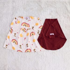 Gamis Setelan Anak Perempuan Dress Anak Muslim Gamis Azzura Gamis One Set Anak Perempuan By Kalova