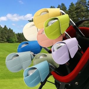 SERAPHYXO Waterproof Golf Iron Head Covers PU Leather Colorful Golf Putter Headcover Golf Accessories Practical Golf Leather Club Cap Golf Club