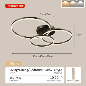 【MG】Nordic Ceiling Light for Bedroom Chandelier Tricolor Living Room Lamp Dining Corridor Lights