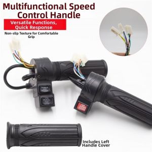 MADEWITH Universal Electric E-Bike Twist Throttle Black Multistyles Speed Handlebar Acceleration Throttle High Quality Forward and Reverse Gear Grips Handle