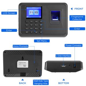ZKTeco Biometric Face Recognition Fingerprint Time Attendance Machine with WIFI Machine Door Access Control All-in-one Recorder Employee Check in Control Function Timed Ring Automatic Report Generation For Office