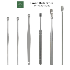 Alat Pembersih Telinga Korek Kuping Bahan Stainless Steel Anti Karat Free Dompet Isi 6 pcs