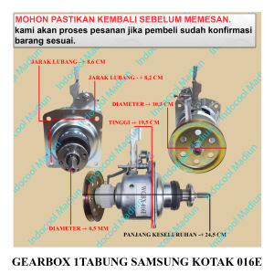 G1S0 GIRBOX AS KOTAK / GEARBOX MESIN CUCI / GEARBOX 1 TABUNG SAMSUNG KOTAK 016E