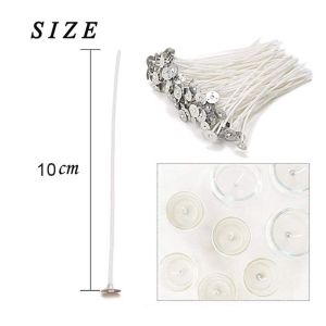 Sumbu Lilin 100pcs Candle Wick 10cm Sumbu Lilin Aromaterapi DIY Waxed Cotton Sumbu Lilin Minyak