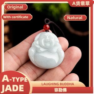 TIMESWIND Mặt Dây Chuyền Phật Màu Xanh Lá Cây Ngọc Bích Tự Nhiên Với Giấy Chứng Nhận Vòng Cổ Nữ May Mắn Y1N