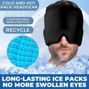 Cold therapy headache relief cap Flexible ice compress headache cap Migraine
