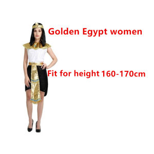 Carnival Halloween Gold Egypt Costume Adult Men Women Cosplay Cleopatra Pharaoh Egyptian Prince Greece Birthday Party Dress