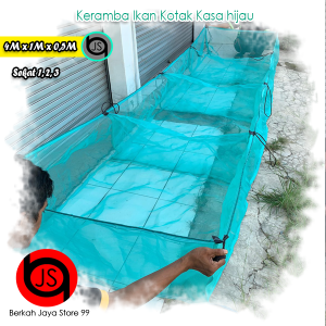 BJS4150 - Termurah Keramba Ikan Sekat waring jaring kasa hijau siap pakai ukuran 4x1x50
