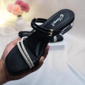 Novari High Heels kaca 3cm anti slip karet asli Terbaru