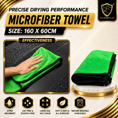 【CP CAR Detailer】 Premium Microfiber Car Wash Towel High-Quality Absorbent Detailing Cloth 洗车毛巾 洗车布 吸水布