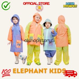 (COD) Jas Hujan Anak Elephant Kids / Jas Hujan Anak Merek Gajah / Elephant Brand Jas Hujan