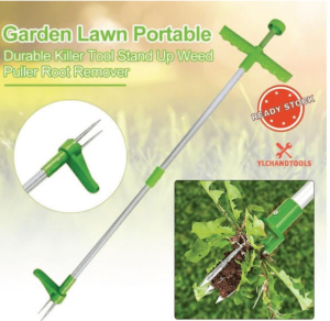 Ready Stock Garden Weed Remover Portable Long Handled Outdoor Stand up Garden Lawn Weed Puller Root Remover