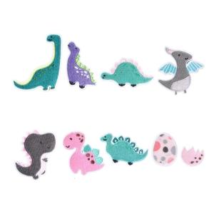 9 Pcs Lovely Animal Sew On/Iron On Patches Cartoon Dinosaur Embroidered Patches Sewing Patches Applique Patches for Bag